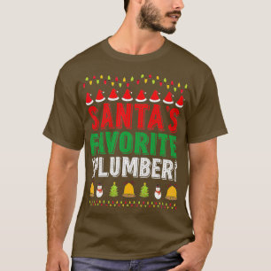 Santas Favorite Plumber Weihnachtsschmuck Xmas T-Shirt