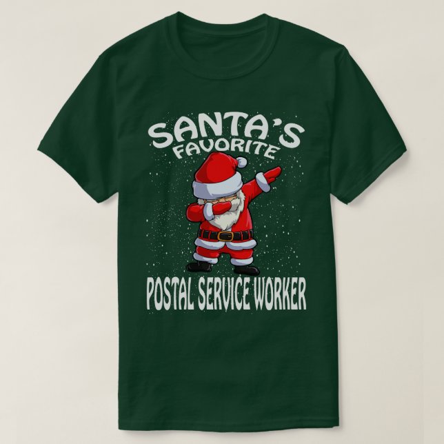 Santas Favorite Postdienstmitarbeiter Weihnachten T-Shirt (Design vorne)