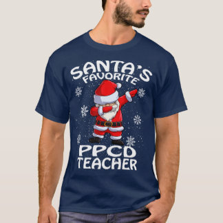 Santas Favorite Ppcd Lehrerin Weihnachten T-Shirt