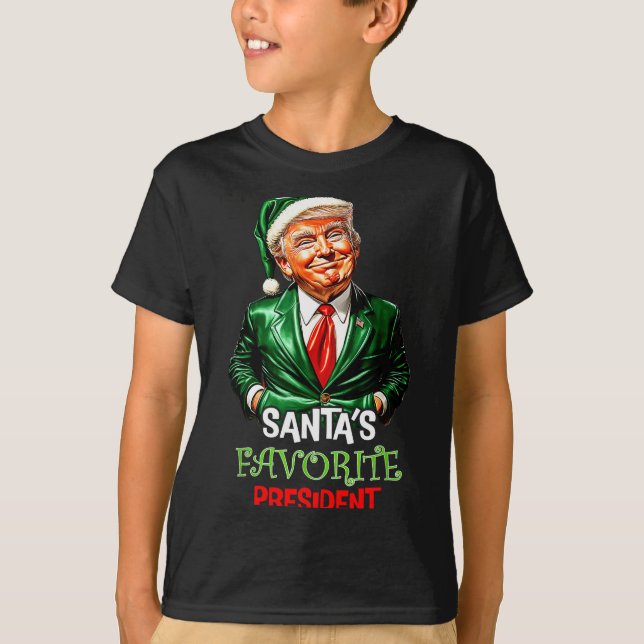 Santa's Favorite President Funny Santa Trump 2024  T-Shirt (Vorderseite)
