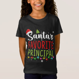 Santas Favorite Principal Weihnachten Pajama Santa T-Shirt