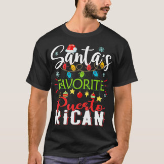 Santas Favorite Puerto Rico Xmas Weihnachtsmannmüt T-Shirt