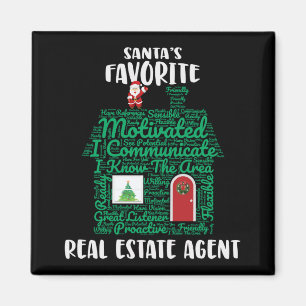 Santas Favorite Real Anwesen Agent Weihnachten Magnet