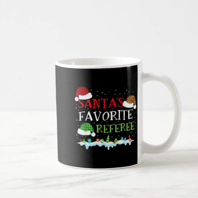 Santa's Favorite Referee Fun Christmas  Kaffeetasse (Rechts)