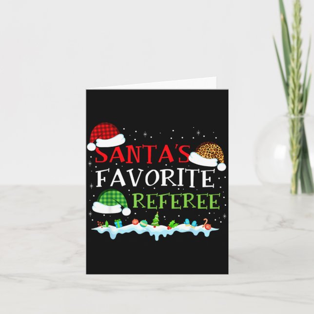 Santa's Favorite Referee Fun Christmas  Karte (Vorderseite)