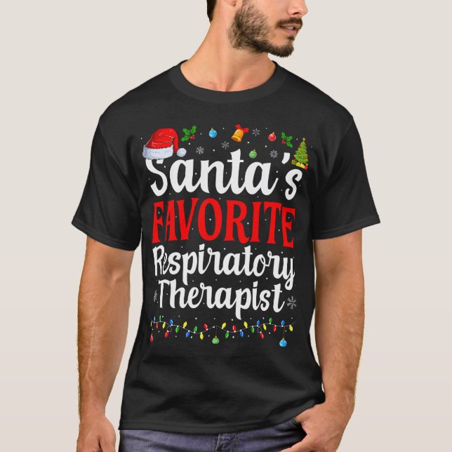 Santas Favorite Respiratory Therapeutic Christmas  T-Shirt (Vorderseite)