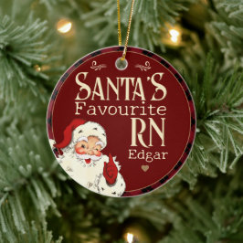 Santas Favorite RN Keramik Ornament