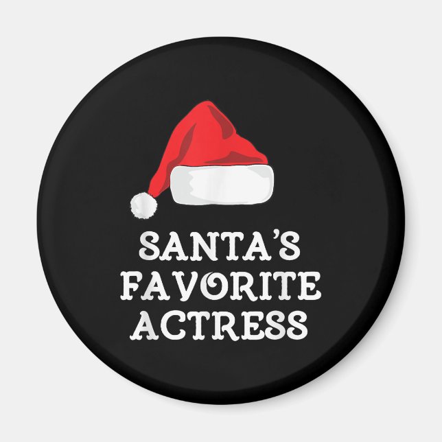 Santas Favorite Schauspielerin Weihnachts-Schauspi Magnet (Vorne)