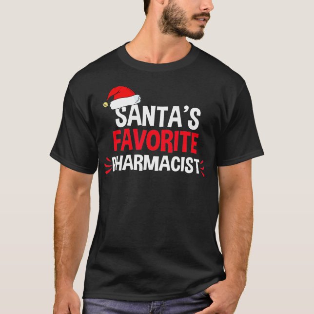 Santas Favorite School Apotheker Weihnachten Männe T-Shirt (Vorderseite)