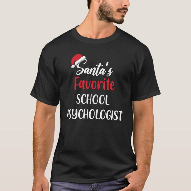 Santas Favorite School Psychologist  Christmas  1 T-Shirt (Vorderseite)