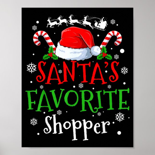 Santa's Favorite Shopper Christmas Party  Poster (Vorne)