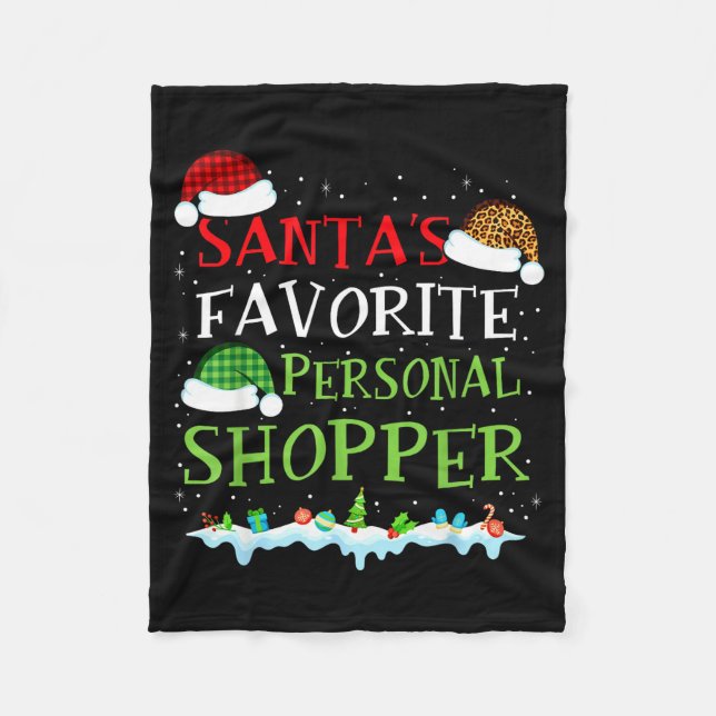 Santa's Favorite Shopper Fun Christmas Consultant  Fleecedecke (Vorderseite)