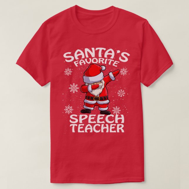 Santas Favorite Speaker Weihnachten T-Shirt (Design vorne)