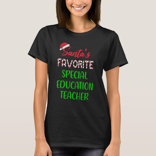 Santas Favorite Special Education Teacher   Chrits T-Shirt (Vorderseite)