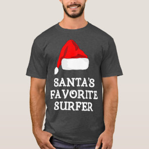 Santas Favorite Surfer Funny Christmas Geschenk Su T-Shirt