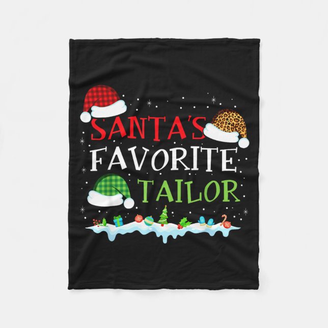 Santa's Favorite Tailor Fun Christmas Alterations  Fleecedecke (Vorderseite)