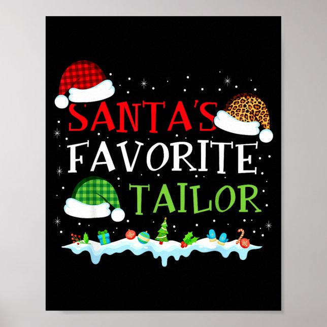 Santa's Favorite Tailor Fun Christmas Alterations  Poster (Vorne)