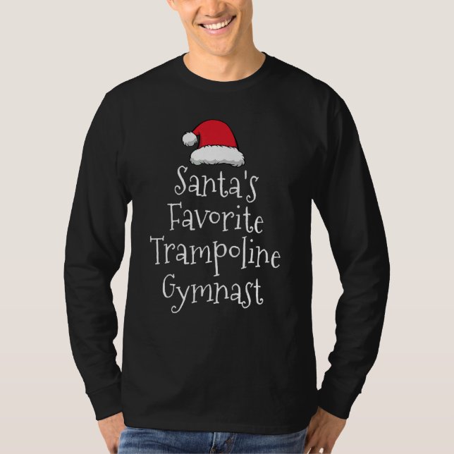 Santas Favorite Trampoline Gymnast   Christmas     T-Shirt (Vorderseite)