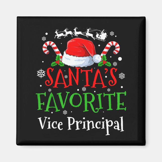 Santa's Favorite Vice Principal Christmas Party  Magnet (Vorne)
