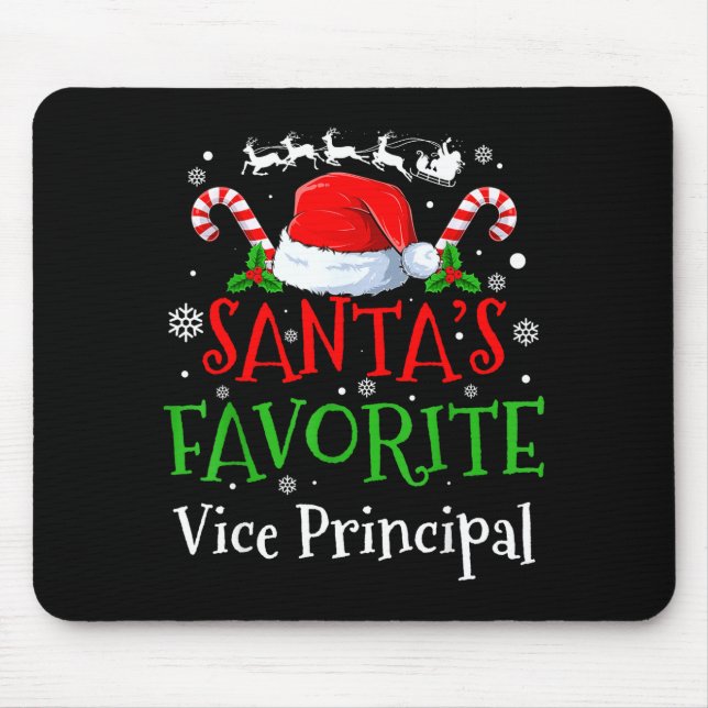 Santa's Favorite Vice Principal Christmas Party  Mousepad (Vorne)