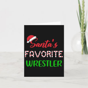 Santas Favorite Wrestler Funny Wrestling Weihnacht Karte