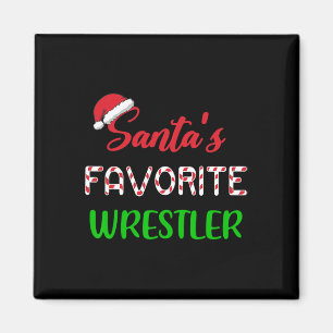 Santas Favorite Wrestler Funny Wrestling Weihnacht Magnet
