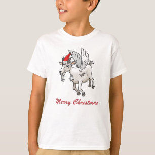 Santas fliegende Weihnachtsziege T-Shirt
