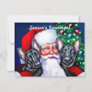 Santas German Shepherd Dogs BLK Einladung