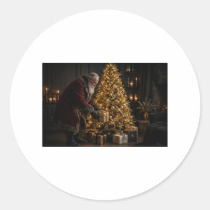 Santa's Geschenke Weihnachtssticker Runder Aufkleber