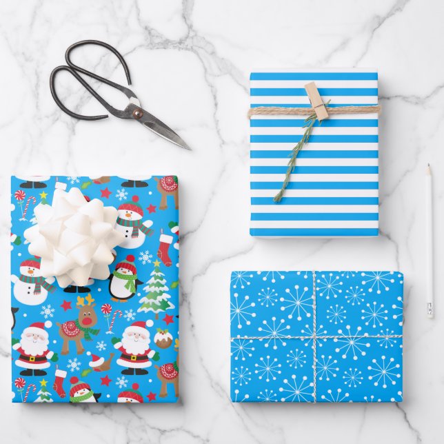 Santas Geschenkpapier Set (Vorderseite)