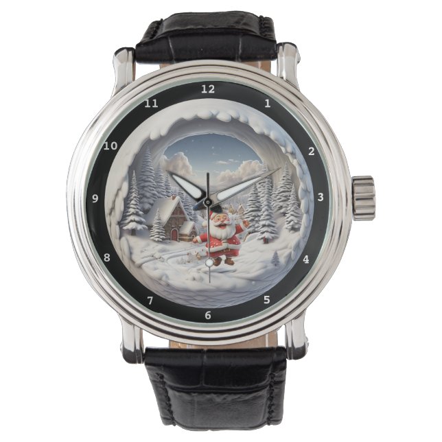 Santa's Gift Journey Winter Wristwatch Armbanduhr (Vorderseite)