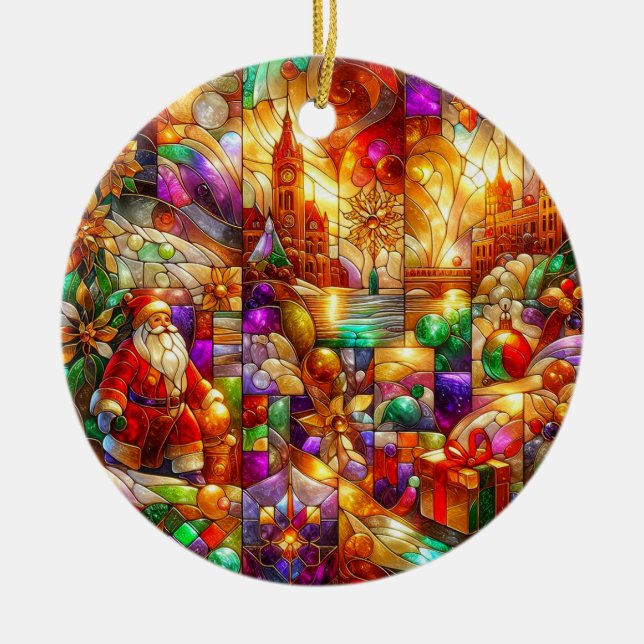 SANTA'S GIFTS ~ Keramik Ornament ~ (Vorne)
