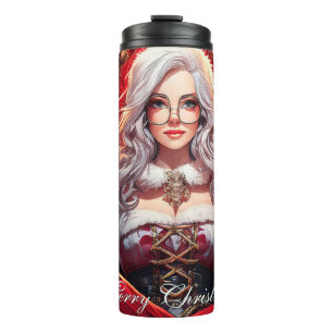 Santas heißeste Schwester - Frohe Weihnachten 0312 Thermosbecher