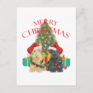 Santas Helfer Feiertagspostkarte