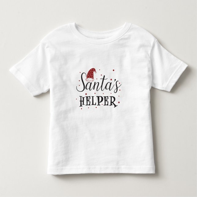 Santas Helfer niedlicher Urlaub Kleinkind T-shirt (Vorderseite)