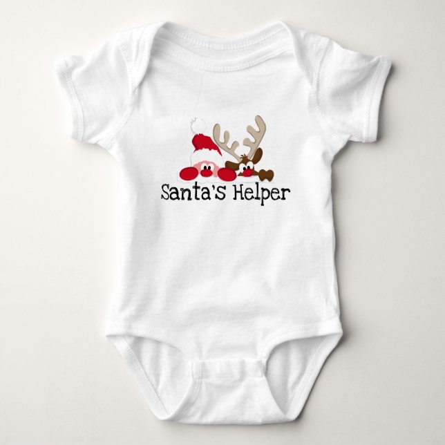 Santas Helper Baby Strampler (Vorderseite)
