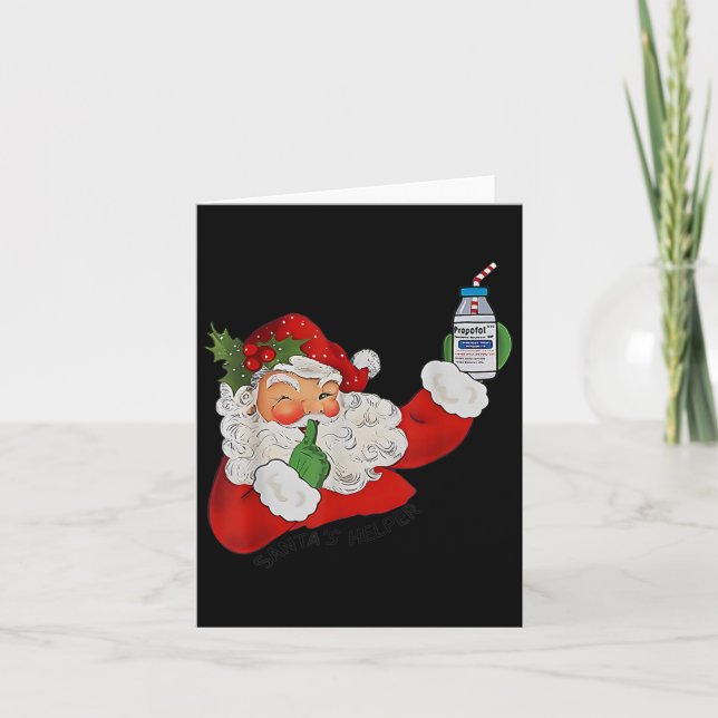 Santa's Helper Icu Crna Propofol Apotheker Kranken Karte (Vorderseite)
