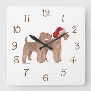 Santa's Helpers Quadratische Wanduhr