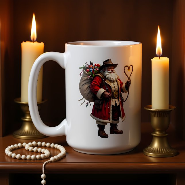 Santa's Herz-Lieferung mit Seil Kaffeetasse (Von Creator hochgeladen)