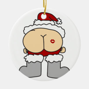Santas Hintern Keramik Ornament