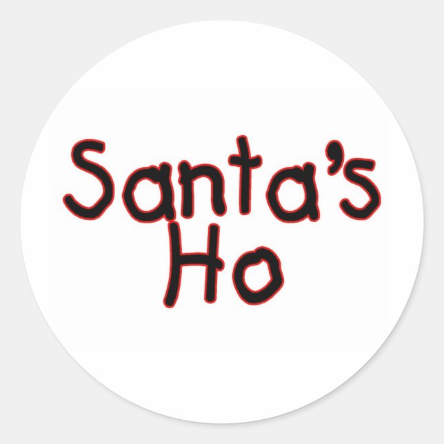 Santas Ho Runder Aufkleber (Vorderseite)