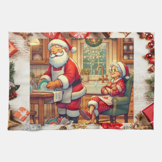 "Santa's Holiday Chores Towel" Geschirrtuch