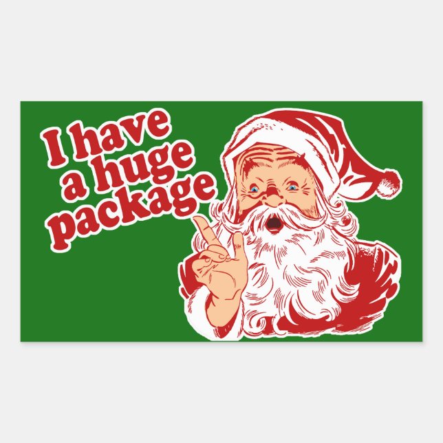 Santas Huge Paket Rechteckiger Aufkleber (Vorderseite)