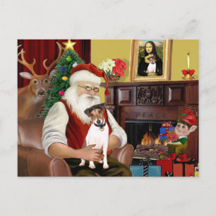 Santa's Jack Russell Terrier Feiertagspostkarte