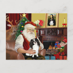Santas Japanese Chin Feiertagspostkarte