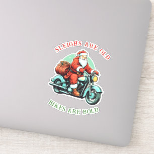Santas Joyride Motorrad Weihnachten Aufkleber