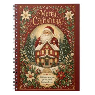 Santa's Kamin-Gruß Notizblock