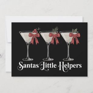 Santas Kleine Helfer Weihnachts Martini Cocktails Einladung