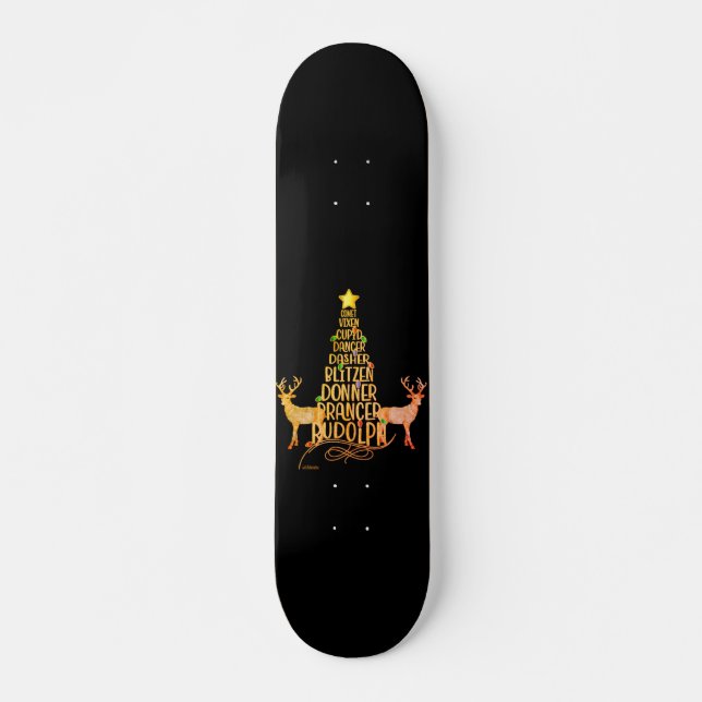 SANTA'S KLEINE HELPERS CHRISTMAS TREE SKATEBOARD (Vorne)