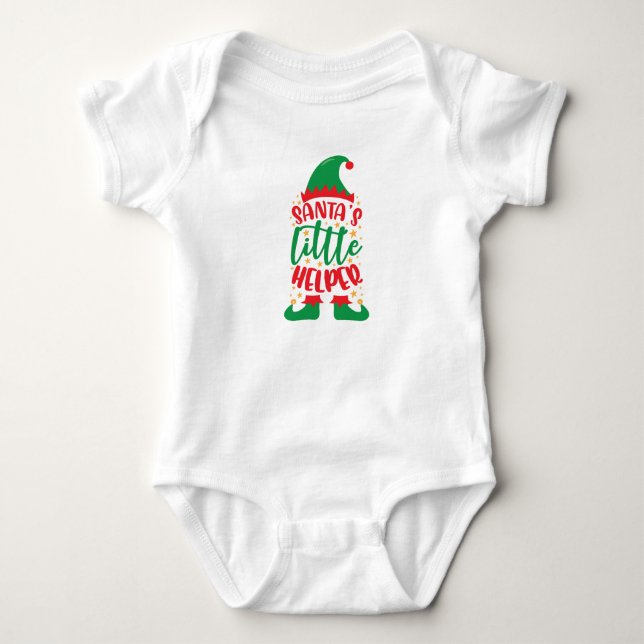 Santa's Kleiner Helfer Baby Strampler (Vorderseite)